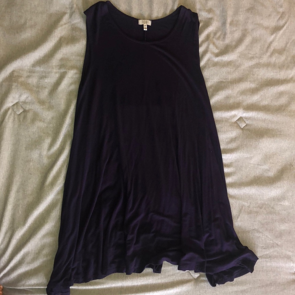 Tobi Navy Swing T-shirt Dress